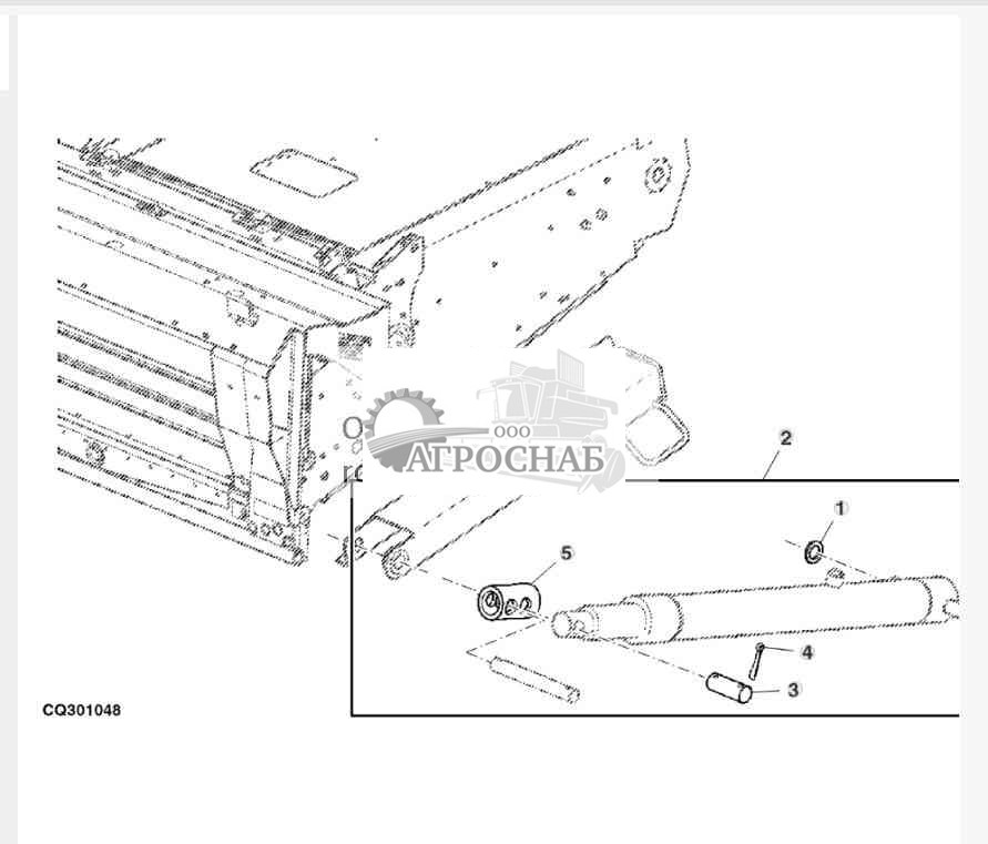 Выдвижение цилиндра подъема жатки 